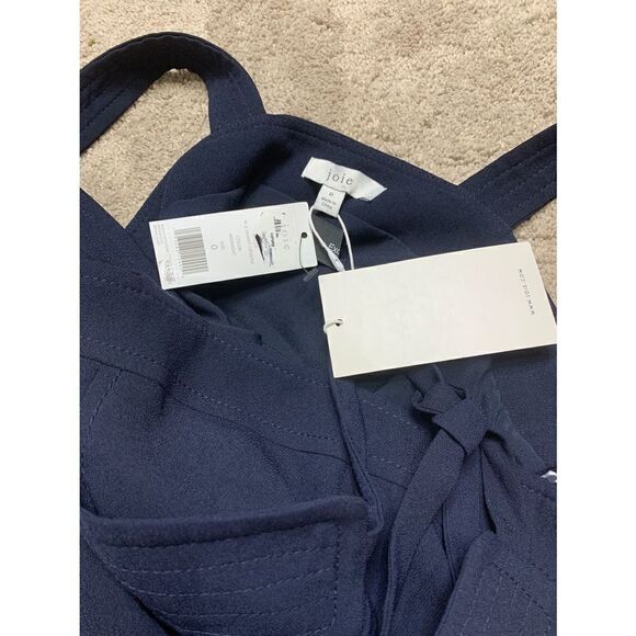 New. JOIE blue cropped leg jumpsuit. - Picture 4 of 10